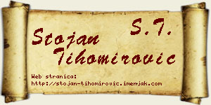 Stojan Tihomirović vizit kartica